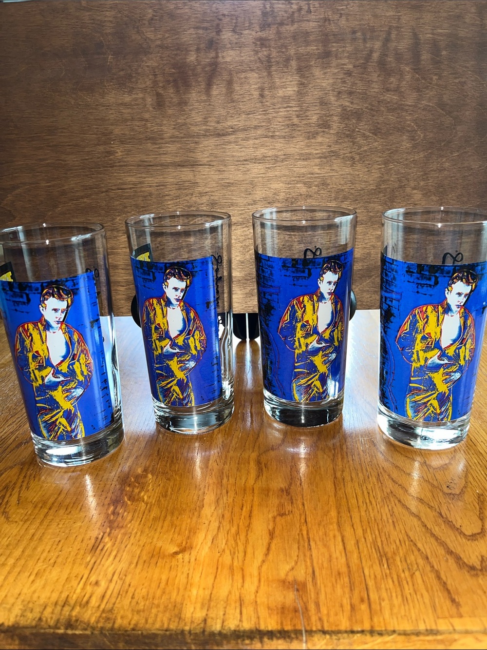 Andy Warhol James Dean Glass Tumblers